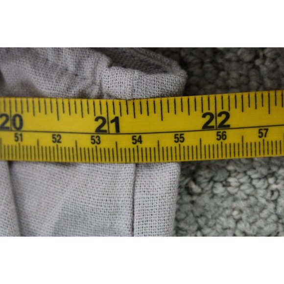 FOR CYNTHIA Dress Womens Large L Light Gray Sleeveless Button Front Linen Blend - Picture 7 of 8